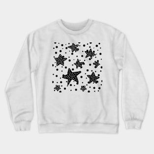 Black and white star shining Crewneck Sweatshirt